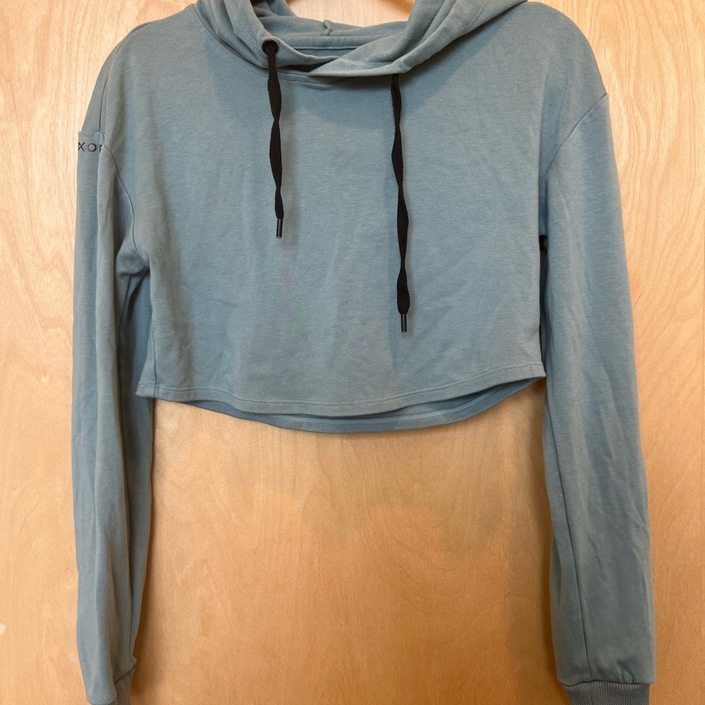 Blue Cropped Hoodie